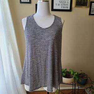 W5, flowy tank top, Sz M, Blue and White stripes